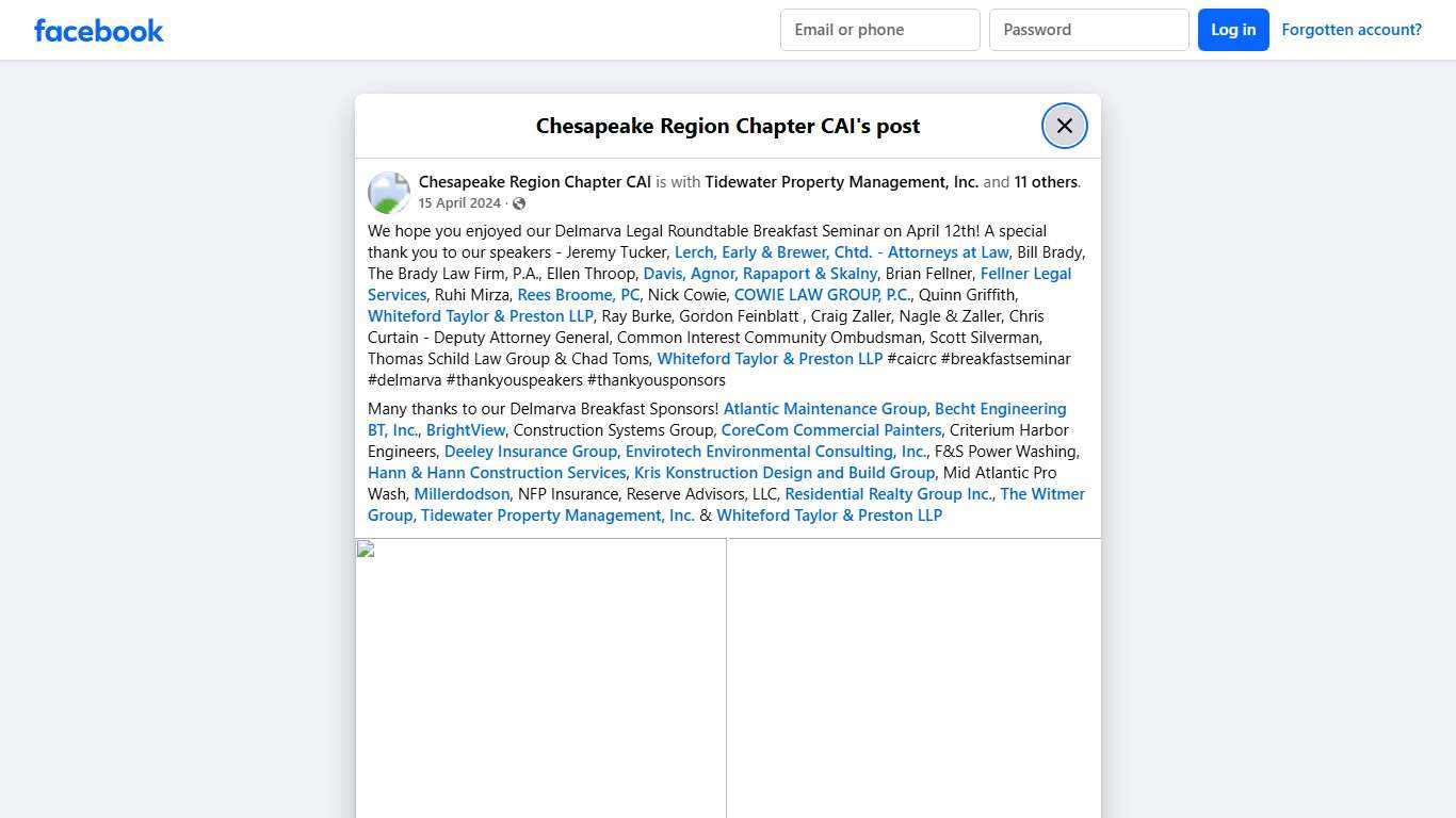 We hope you enjoyed our... - Chesapeake Region Chapter CAI Facebook